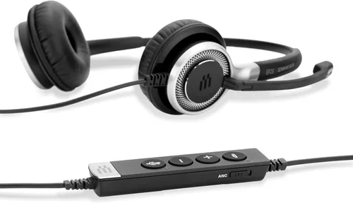 Vista 7 de Sennheiser SC 660 ANC USB (508311) - Auriculares de doble cara (binaurales) para negocios para Skype Empresarial con sonido HD, micrófono