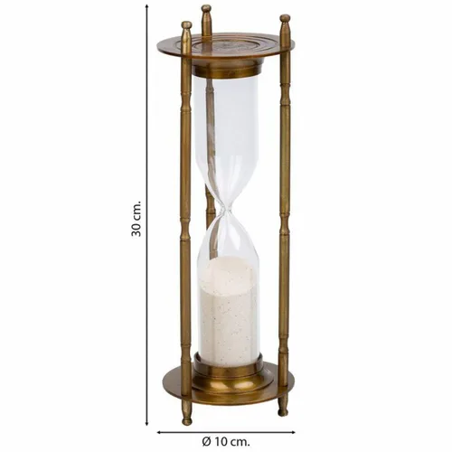 Vista 5 de Reloj de Arena Alexandra House Living Marrón Aluminio 10 x 30 x 10 cm