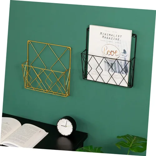 Vista 9 de IMIKEYA Estante de libros montado en la pared para apuestas