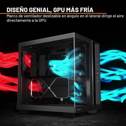 Vista 2 de be quiet! Base ligera 500 PC Caso, totalmente ventana frontal y panel