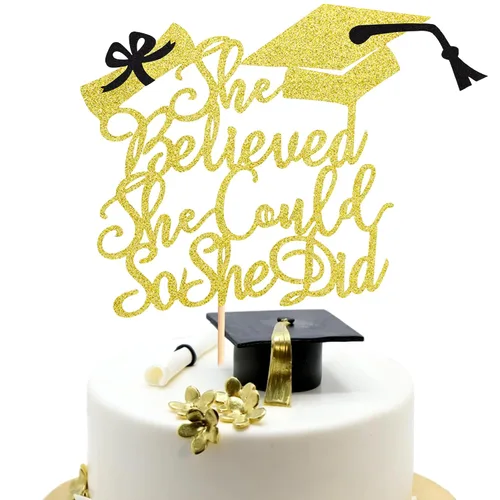 Vista 21 de Arthsdite 1 pieza Adorno para Tarta de Felicitación - Adorno de Tarta de Graduación - 2025 Suministros de Decoración para Fiesta de Graduación