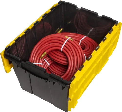 Vista 11 de Akro-Mils KeepBox Contenedor de almacenamiento de 12 galones, caja de almacenamiento de plástico apilable y anidable con tapa adjunta, bolsa