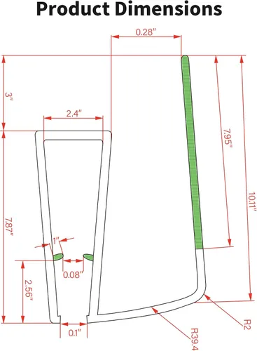 Vista 2 de Tira de sellado inferior de puerta de vidrio para ducha de baño, 2 piezas de 36 pulgadas de largo, tiras de sellado de PVC transparente para panel