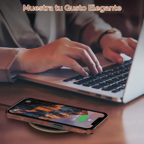 Vista 7 de LOHASIC Funda de cuero para iPhone 13, funda delgada para hombres y mujeres Marrón vintage