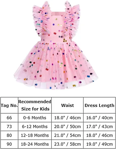 Vista 6 de Vestido mameluco para niña de flores para bebé, vestido de lunares de verano, cumpleaños, vestidos de tul con lentejuelas brillantes, vestidos