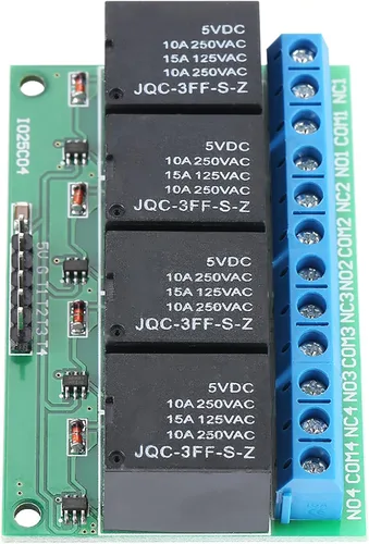 Vista 8 de Módulo de relé 5V 4 canales Flip Flop Relé biestable Módulo de relé de autobloqueo para controlar motores de CC válvulas solenoides