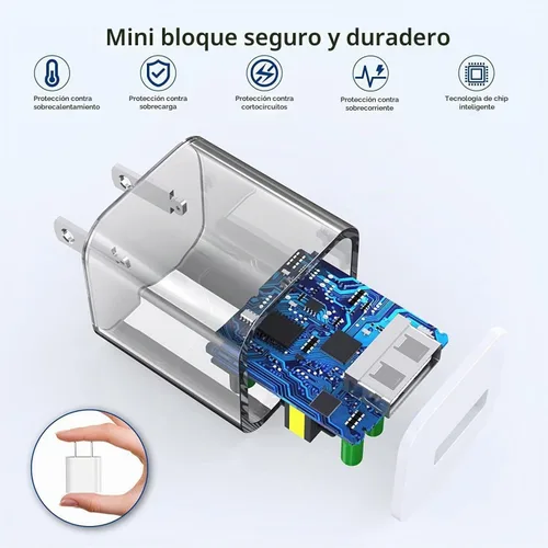 Vista 2 de Carga para cargador de iPhone [certificado MFi de Apple] Paquete de 2 cables Lightning para sincronización de datos con cable de carga USB A, bloque