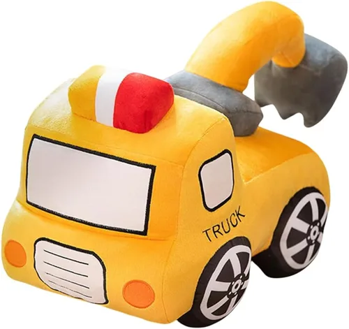 Vista 7 de XIYUAN Cojín de peluche rojo de autobús escolar con diseño de caricaturas, cojín de felpa para regalo de cumpleaños de niños (11 x 7 x 6 pulgadas)