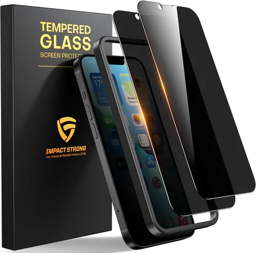 Vista 14 de ImpactStrong Protector de pantalla de privacidad antiespía para iPhone 11 / iPhone XR (6.1 pulgadas), vidrio templado 9H, resistente a roturas