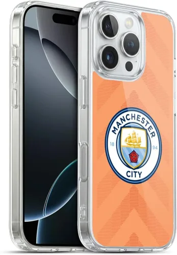 Vista 121 de Head Case Designs Funda de gel con licencia oficial del Manchester City Man City FC Away 2022/23 [protección de grado militar] compatible con Apple