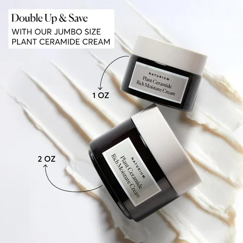 Vista 6 de Crema de Humectación Rica en Ceramidas de Plantas Naturium, Cuidado Hidratante y Antiedad para la Piel, 48 ml