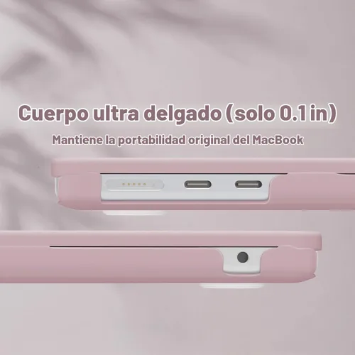Vista 6 de CISSOOK para MacBook Air 13.6 M4 M3 M2 Funda 2025 2024 2022 Release, Carcasa Rígida de Plástico y Cubierta de Teclado y Adaptador USB para MacBook