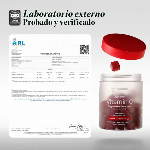 Vista 6 de Haroutine - Gomitas liposomales de vitamina C, 500 mg, 60 gomitas sin azúcar