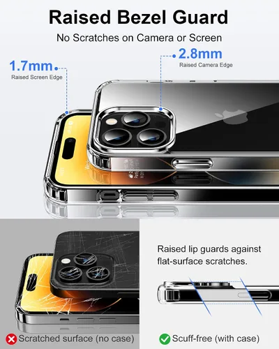 Vista 314 de HOOMIL Funda para iPhone 7 Plus/iPhone 8 Plus de 5.5 Pulgadas, sin amarillamiento, protección contra caídas, cubierta trasera dura transparente