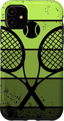 Vista 8 de Raqueta de jugador de tenis con cancha de pelota de tenis Vintage Retro Case para iPhone 17