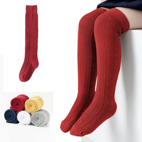 Vista 20 de EPEIUS Calcetines altos hasta la rodilla para bebés y niños pequeños (paquete de 3/5)