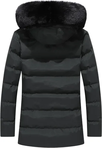 Vista 2 de MOERDENG Men's Winter Snow Coat Water-Resistant Down Parka Warm Puffer Jacket with Detachable Hood