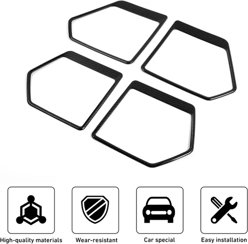 Vista 3 de Linskip Compatible con calcomanías de altavoz de audio para puerta, marco de altavoz de puerta, accesorios interiores para Ford F150 2021 2022