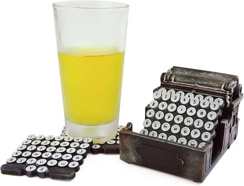 Vista 5 de 5-PC. Máquina de escribir Coaster Set