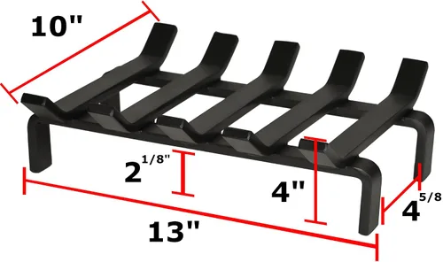 Vista 2 de SteelFreak Rejilla de acero resistente de 13 x 10 pulgadas para estufa de leña y chimenea, fabricada en los Estados Unidos