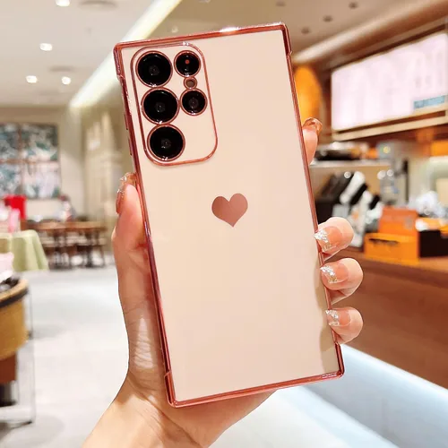 Vista 146 de phylla Funda de teléfono compatible con Samsung Galaxy A12 de 6.5 pulgadas, lindo corazón chapado en oro, elegante funda de lujo para mujer