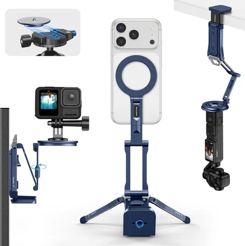 Vista 13 de OMOTON TP02-Ultra Multi-Device Camera & Phone Mount with 1/4" Adapter Black