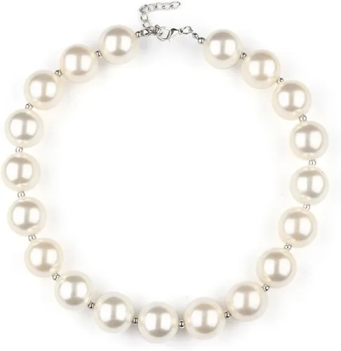 Vista 2 de Lujuny Juego de collar y pulsera de burbujas gruesas para niños y niñas, Acrílico Perla