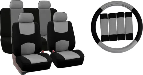 Vista 17 de Fundas para asiento FH GROUP FH-FB050102 planas, para la mayoría de los autos, camiones, furgonetas o camionetas, Beige-FH2033