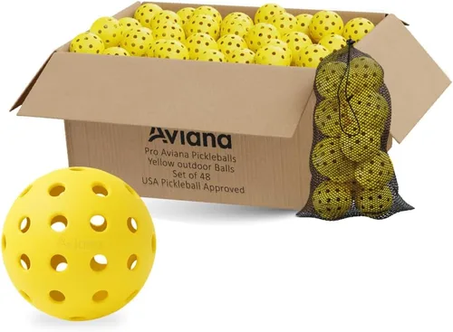 Vista 13 de Outdoor Pickleball Balls USAPA Approved for Tournament Play 6 12 48 Packs Durable 40-Hole Design Ideal for All Skill Levels Pickleball Accessories