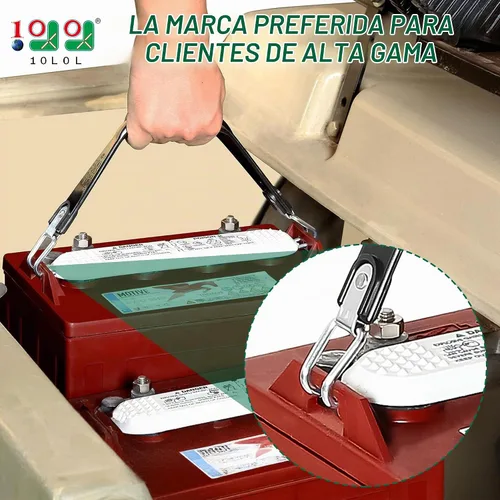 Vista 2 de 10L0L Correa de elevación de batería para carrito de golf, funciona para baterías de celdas profundas de Troya, correa universal de celda profunda