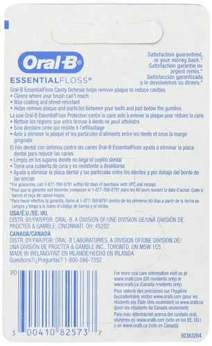Vista 2 de Oral-B Hilo dental, hilo dental esencial, menta, encerado, 54 yardas (paquete de 24)