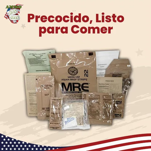 Vista 2 de Comida lista para consumir, verdadero excedente del Ejército de Estados Unidos (12 paquetes)