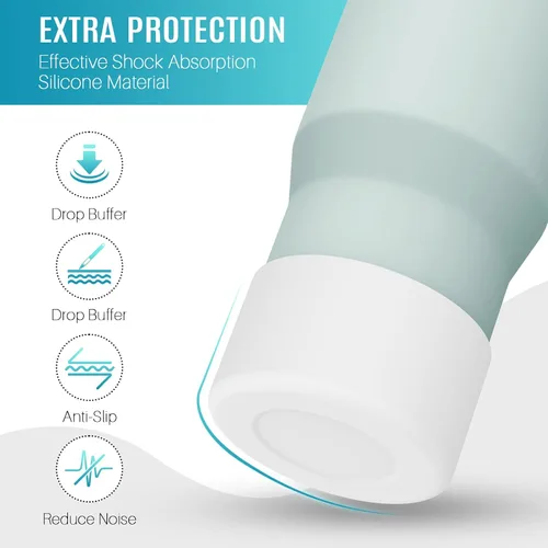 Vista 4 de 2 fundas de silicona para vaso Stanley de 30 onzas con asa, accesorios de taza para Quencher de 40 onzas e IceFlow de 20 onzas, reduce el ruido