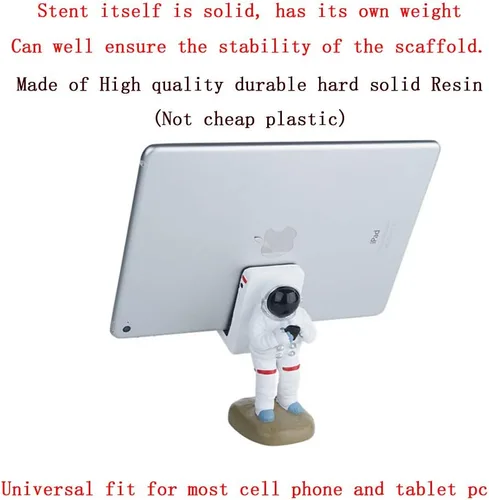 Vista 5 de Bonito soporte de escritorio divertido para teléfono celular, Papá Noel o astronauta astronauta, universal para iPhone y otros teléfonos