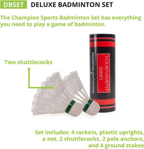 Vista 6 de Champion Sports - Juego de bádminton para exteriores