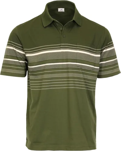 Vista 9 de Gioberti Polo de contraste de rayas dobles para hombre con bolsillo - tinte de hilo 9328b - Gris Con Logo Delfín