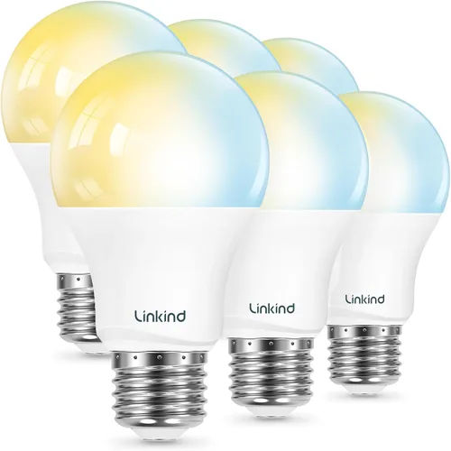 Vista 11 de Linkind Matter - Bombilla inteligente, bombillas de luz blanca suave a luz diurna sintonizables, bombillas inteligentes funcionan con Apple Home