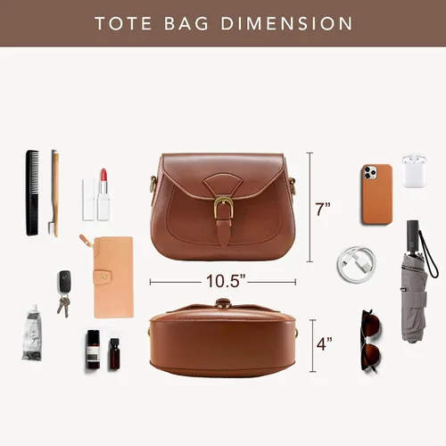 Vista 6 de Bolso cruzado vintage para mujer, cuero vegano, estilo bohemio, retro, bolso simple de piel sintética casual