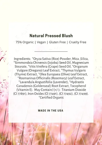 Vista 5 de Mom's Secret Rubor 100% natural, orgánico, vegano, sin gluten, rubor natural prensado, libre de crueldad, fabricado en los Estados Unidos, 0.18