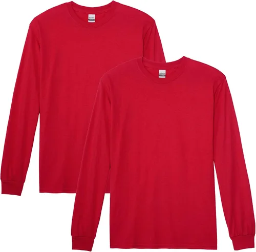 Vista 8 de Gildan - Camiseta DryBlend de manga larga para adulto, estilo G8400, paquete de 2