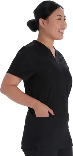 Vista 7 de Vital Threads Conjunto de uniformes médicos para hombres y mujeres con parte superior y pantalón con cordón VT505C
