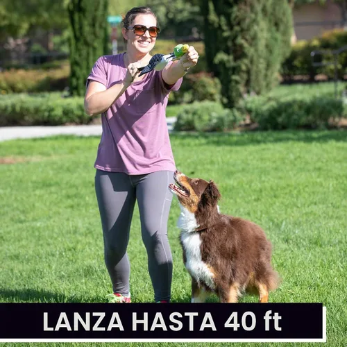 Vista 6 de Hyper Pet Serie Voladora de Juguetes Interactivos para Perros - Gran Lanzador de Patos con Funda para Perros que Flota en el Agua