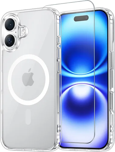 Vista 42 de Funda transparente para iPhone 11 con protector de pantalla, compatible con Magsafe, antiamarilleo, protección de grado militar, a prueba de golpes