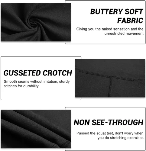 Vista 5 de GAYHAY - Leggings de cintura alta para mujer, suaves, opacos, entallados y estampados con control de abdomen ideales para correr, yoga y ciclismo