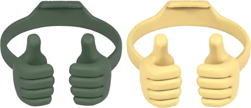 Vista 18 de Honsky Soporte para Teléfono Celular Paquete de 2, Soporte Perezoso para Teléfono Thumbs Up, Base Flexible Ajustable Universal para Todos los Negro