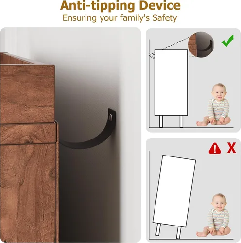 Vista 7 de GarveeHome Zapatero de ratán con 3 cajones abatibles y zapatero de almacenamiento de 4 niveles, organizador de zapatos independiente con estantes