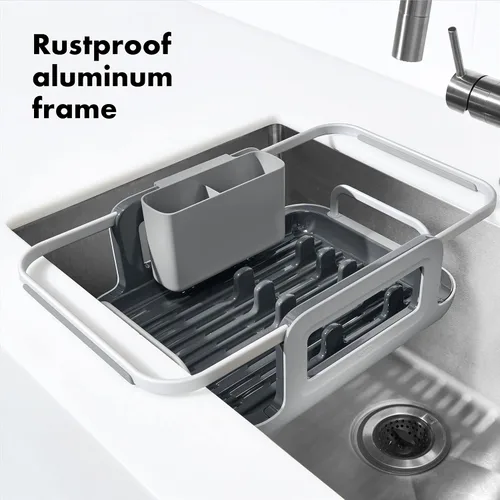 Vista 3 de OXO Good Grips - Escurridor extensible de aluminio para secar sobre el fregadero (paquete de 4)