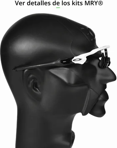 Vista 5 de Mryok Juego de almohadillas de repuesto para gafas de sol Oakley Radar EV Path OO9208 / Pitch OO9211 / Asian Fit OO9275 Negro
