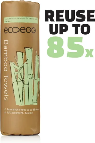 Vista 6 de Ecoegg - Toallas de bambú reutilizables, color blanco de Ecoegg