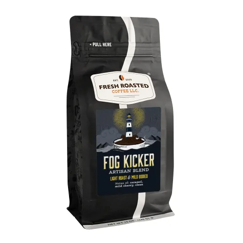 Vista 47 de Fresh Roasted Coffee, Blackbeard's Revenge, 12 onzas, tostado medio, Kosher, grano entero